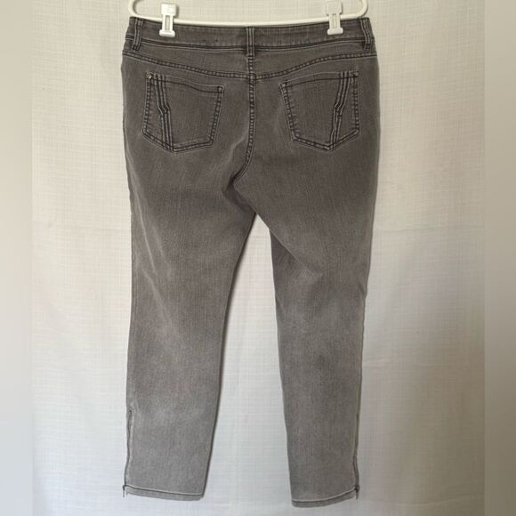 a.n.a Gray Ankle Cropped Jeans Skinny Fit 12 - Picture 5 of 10